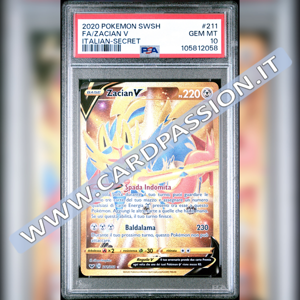 211/202 Zacian V Gold | Spada e Scudo - PSA 10