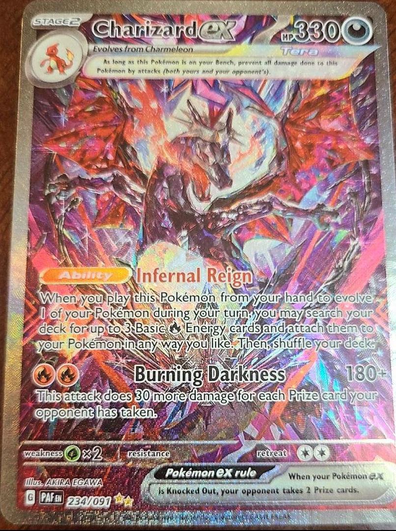 234/091 Charizard ex Teracristal Alternative Art Shiny rivelato
