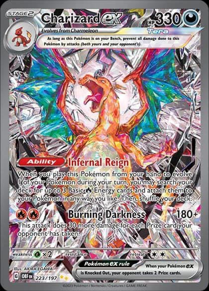 223/197 Charizard ex Alternative Art Ossidiana Infuocata