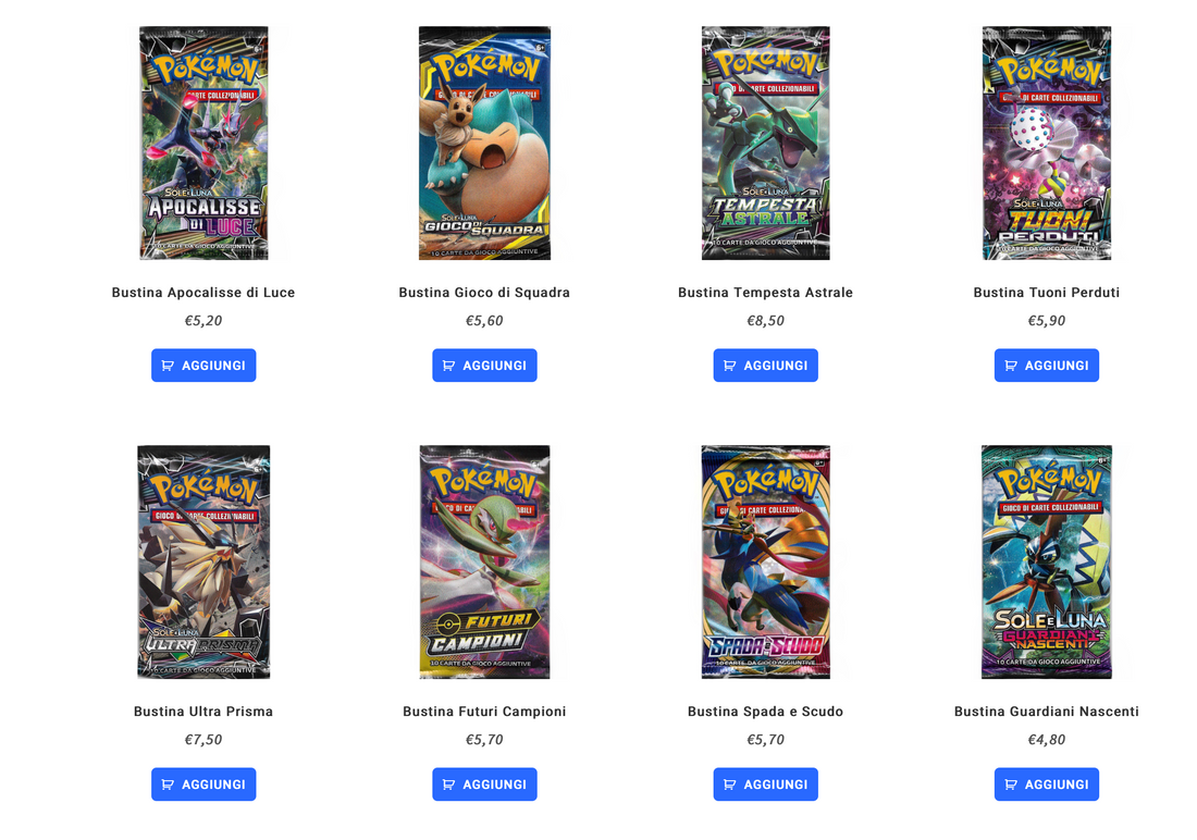 Gedis Carte Pokémon? Se non trovi ciò che cerchi, acquistalo da noi!