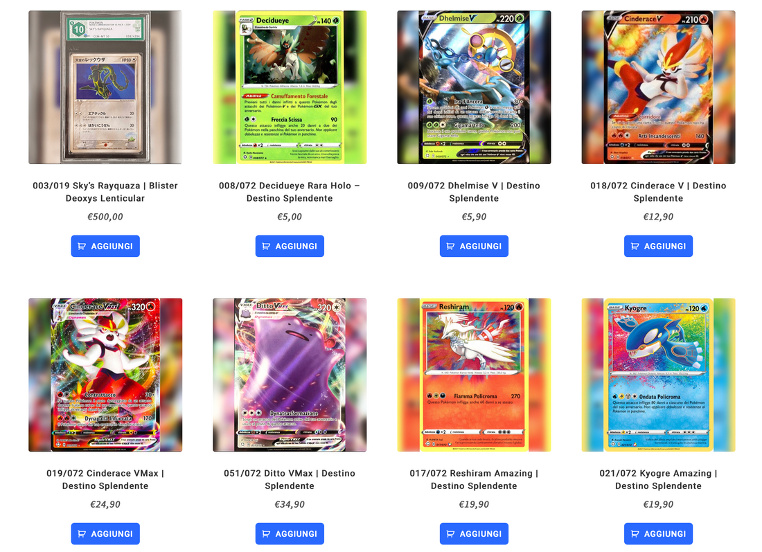 Pokémon Shop: Carte, Box e Bustine Pokémon a portata di click!