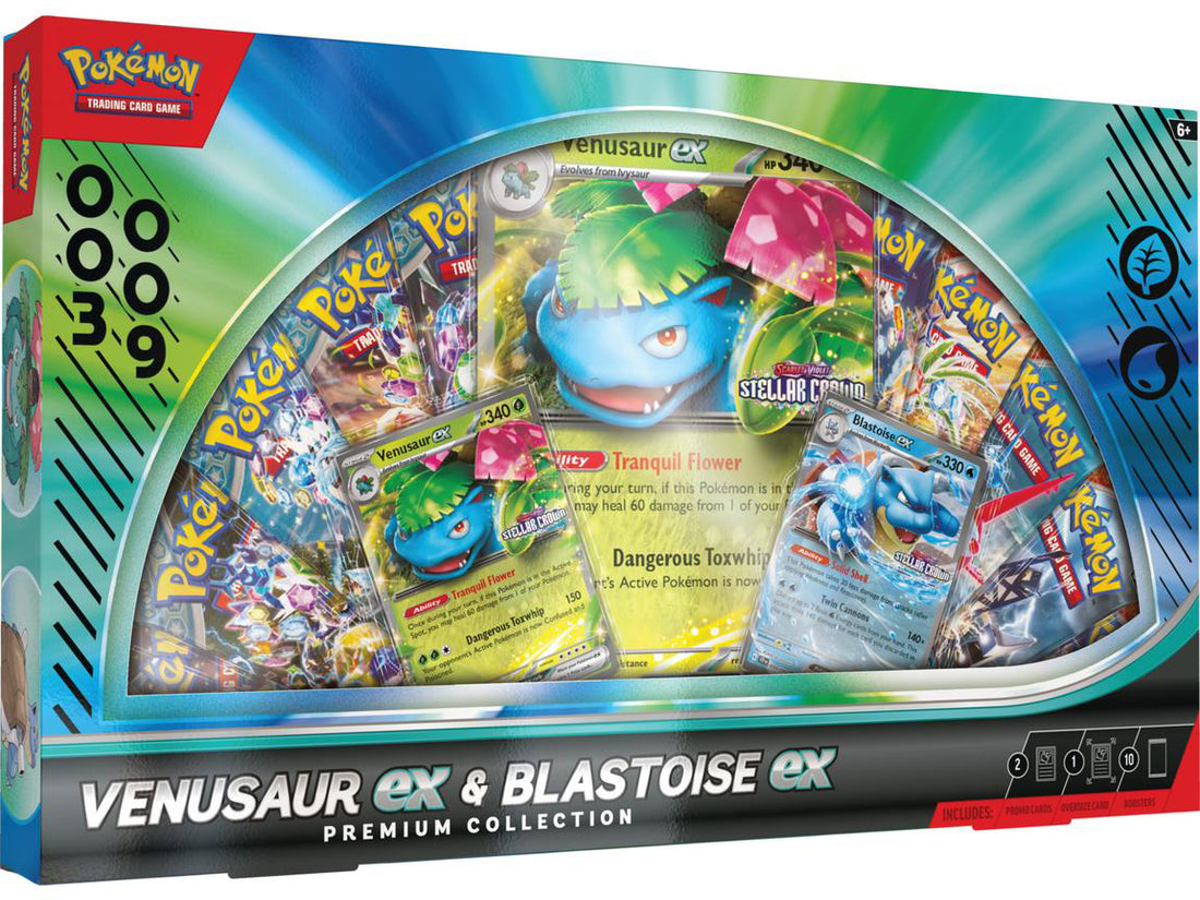 Collezione Premium Venusaur ex e Blastoise ex in arrivo ad agosto