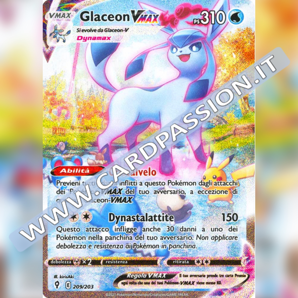 209/203 Glaceon VMax (Alternative Art) | Evoluzioni Eteree - Card Passion