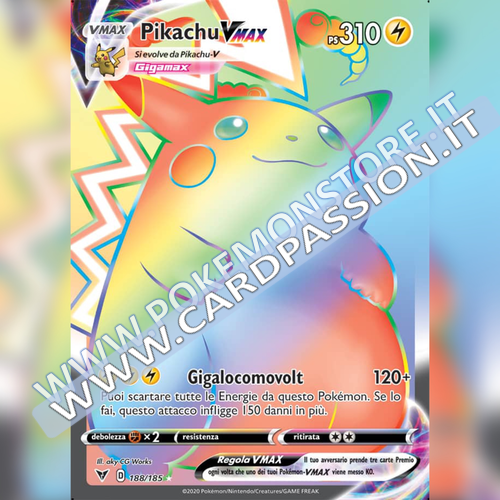 188/185 Pikachu VMax Hyper | Voltaggio Sfolgorante - Card Passion