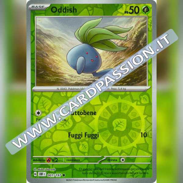001/197 Oddish Reverse | Ossidiana Infuocata