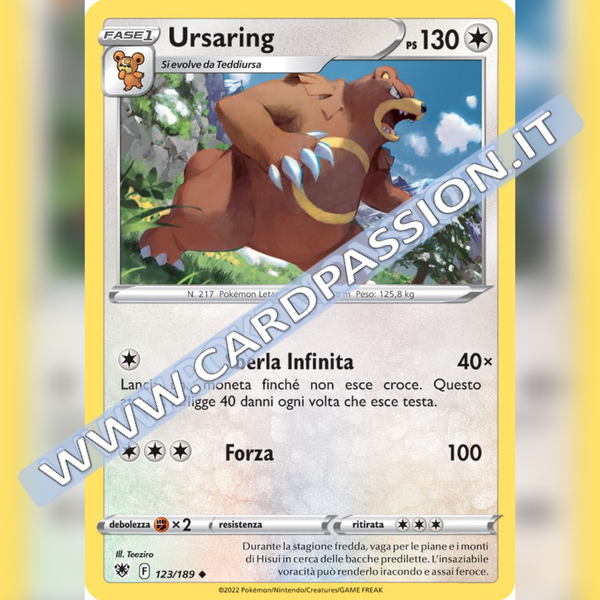 123/189 Ursaring Non Comune | Lucentezza Siderale - Card Passion