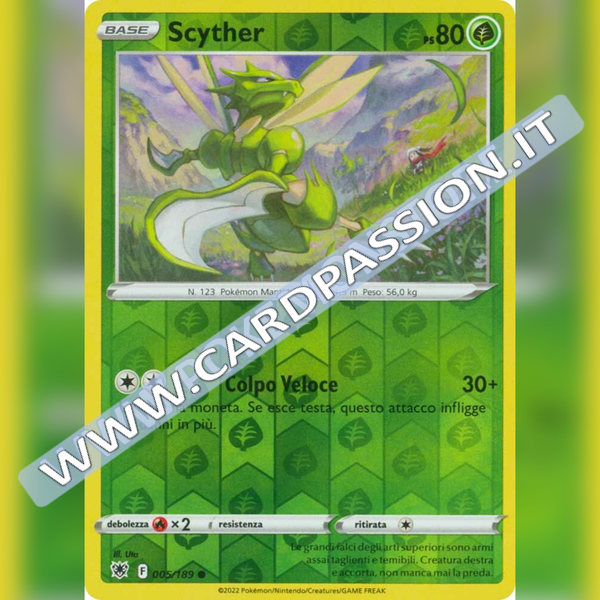 005/189 Scyther Comune Reverse | Lucentezza Siderale - Card Passion