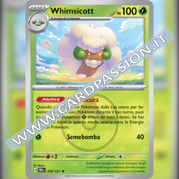 008/131 Whimsicott Master Ball Reverse | Evoluzioni Prismatiche