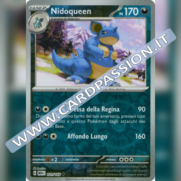 031/165 Nidoqueen Reverse | Scarlatto e Violetto 151