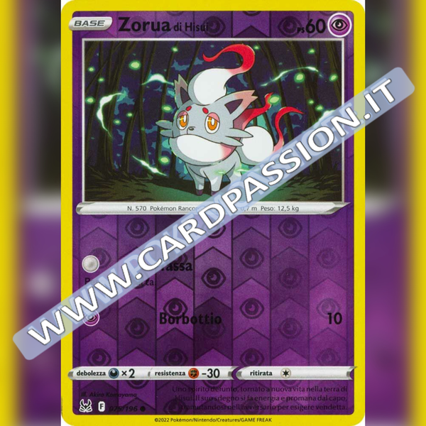 075/196 Zorua di Hisui Reverse | Origine Perduta - Card Passion