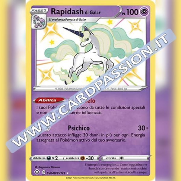 SV048/SV122 Rapidash Di Galar Baby Shiny | Destino Splendente - Card Passion
