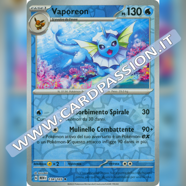 134/165 Vaporeon Reverse | Scarlatto e Violetto 151