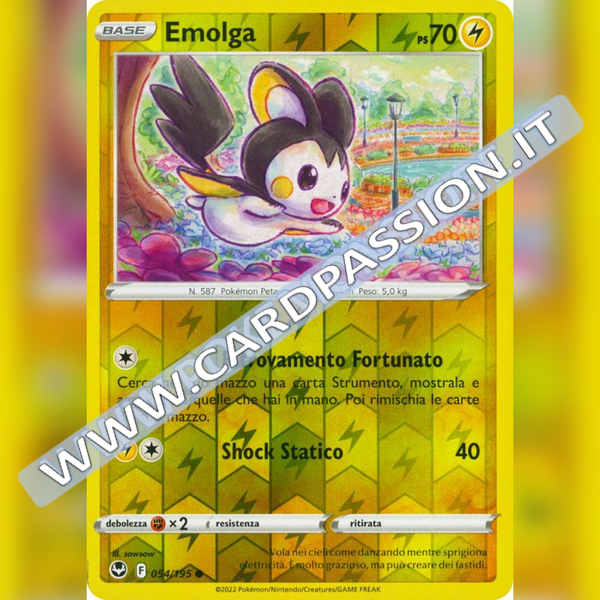 054/195 Emolga Reverse | Tempesta Argentata