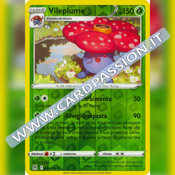 003/196 Vileplume Reverse | Origine Perduta - Card Passion