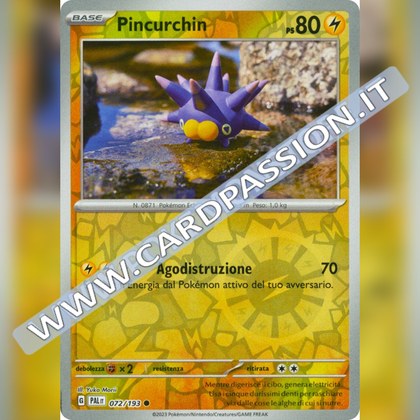 072/193 Pincurchin Reverse | Evoluzioni a Paldea