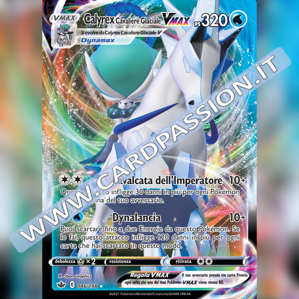 046/198 Calyrex Cavaliere Glaciale VMax | Regno Glaciale - Card Passion