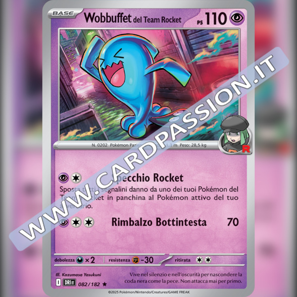 082/182 Wobbuffet del Team Rocket Holo | Rivali Predestinati
