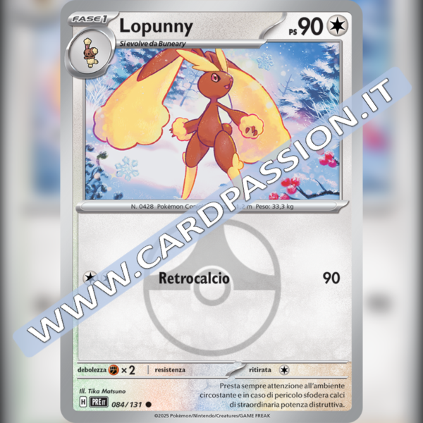084/131 Lopunny Master Ball Reverse | Evoluzioni Prismatiche