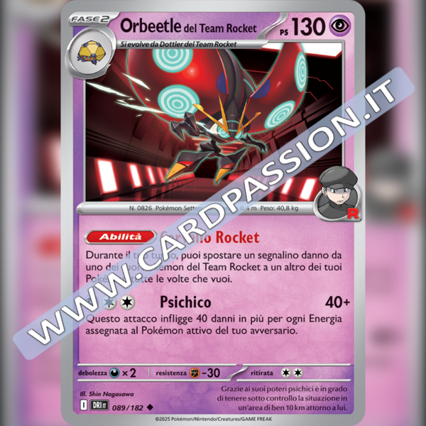089/182 Orbeetle del Team Rocket | Rivali Predestinati