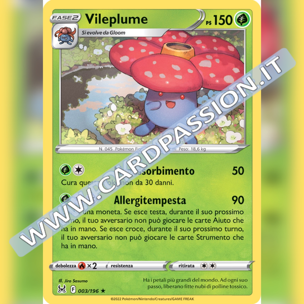 003/196 Vileplume Holo | Origine Perduta - Card Passion