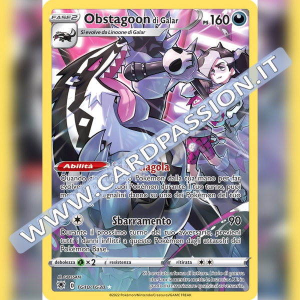 TG10/TG30 Obstagoon di Galar | Lucentezza Siderale - Card Passion
