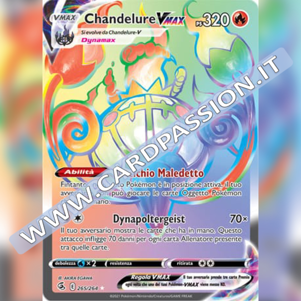265/264 Chandelure VMax Hyper | Colpo Fusione - Card Passion