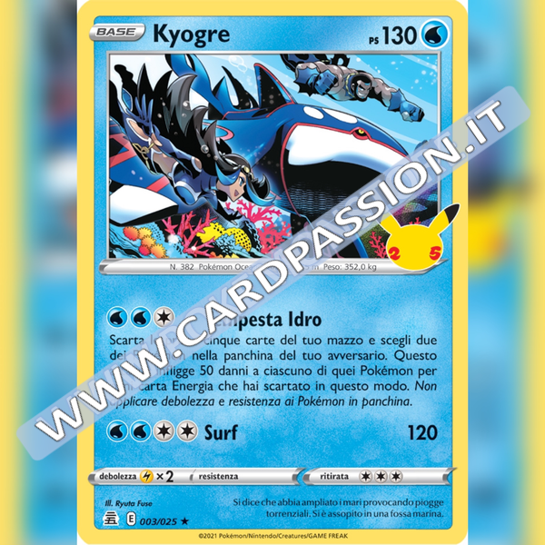 003/025 Kyogre Holo | Gran Festa - Card Passion