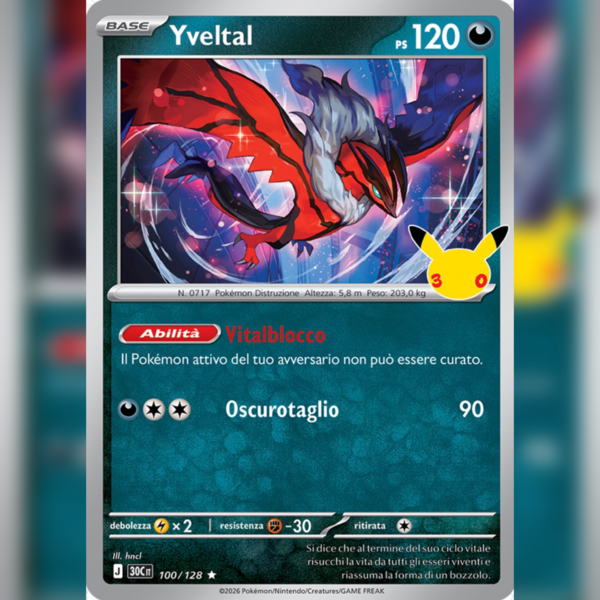 100/128 Yveltal Holo | 30esimo Anniversario