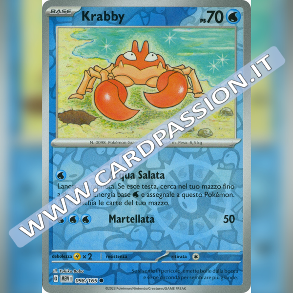 098/165 Krabby Reverse | Scarlatto e Violetto 151
