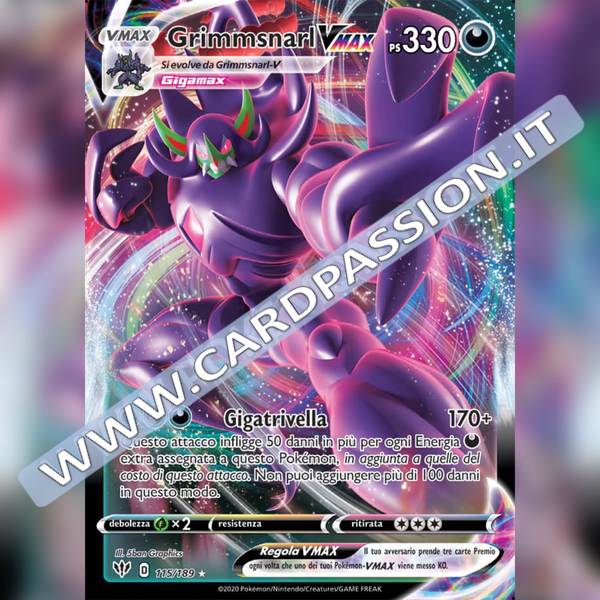 115/189 Grimmsnarl VMax | Fiamme Oscure - Card Passion
