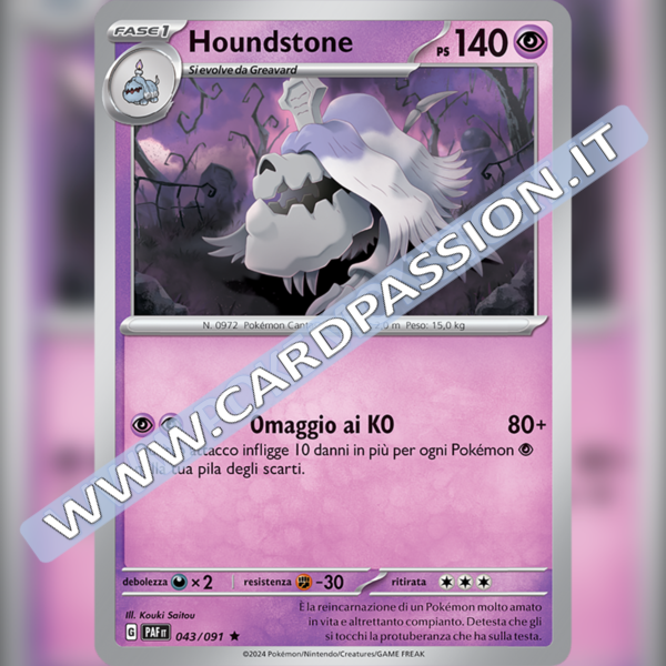 043/091 Houndstone Holo | Destino di Paldea