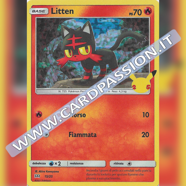 15/25 Litten Holo | McDonald's 25esimo Anniversario - Card Passion