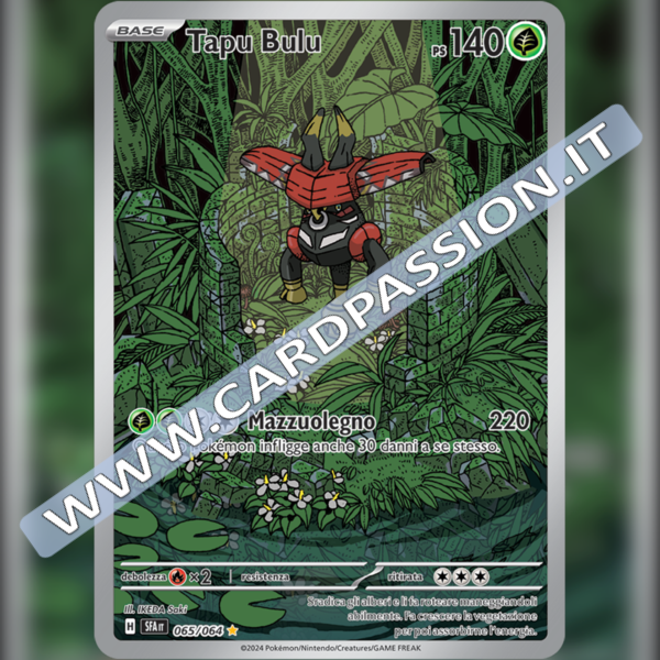 065/064 Tapu Bulu Illustrazione Rara | Segreto Fiabesco