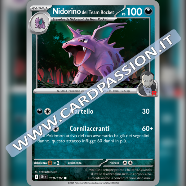 118/182 Nidorino del Team Rocket | Rivali Predestinati