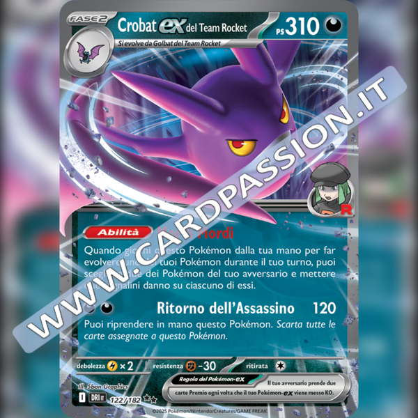 122/182 Crobat-ex del Team Rocket | Rivali Predestinati