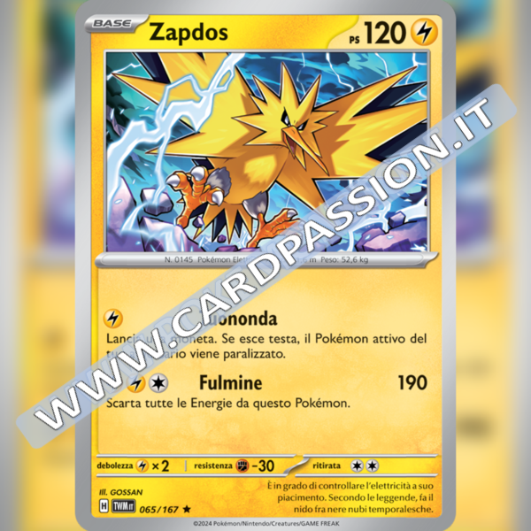 065/167 Zapdos Holo | Crepuscolo Mascherato