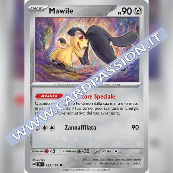 143/197 Mawile | Ossidiana Infuocata