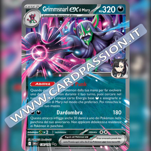 136/182 Grimmsnarl-ex di Mary | Rivali Predestinati