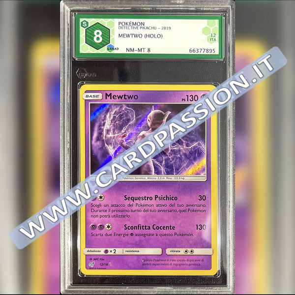 12/18 Mewtwo Holo | Detective Pikachu - Graad 8 - Card Passion
