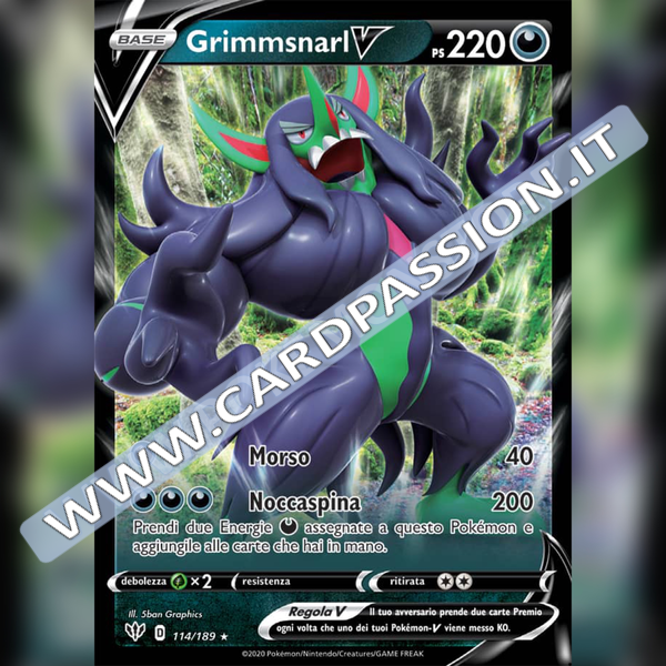 114/189 Grimmsnarl V | Fiamme Oscure - Card Passion