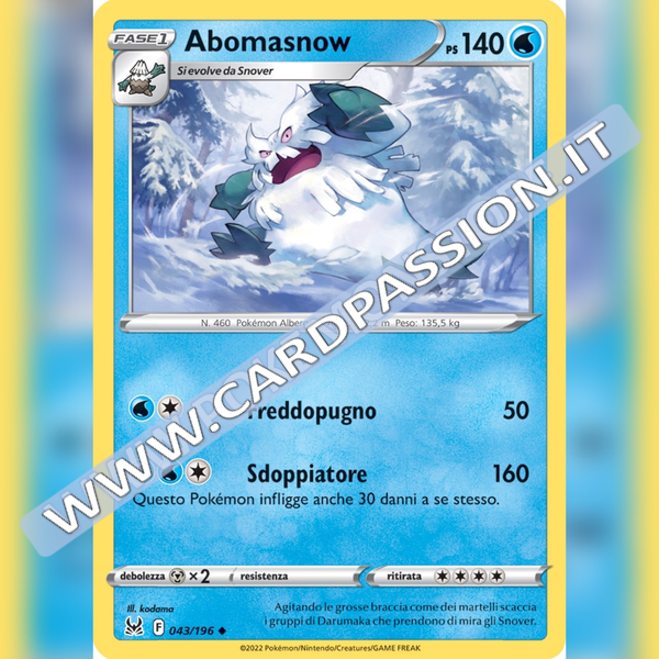 043/196 Abomasnow | Origine Perduta - Card Passion