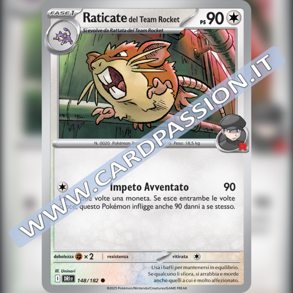 148/182 Raticate del Team Rocket | Rivali Predestinati
