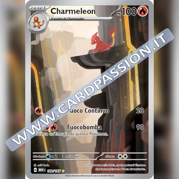 169/165 Charmeleon Illustrazione Rara | Scarlatto e Violetto 151