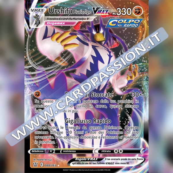 088/163 Urshifu Pluricolpo VMax | Stili di Lotta - Card Passion