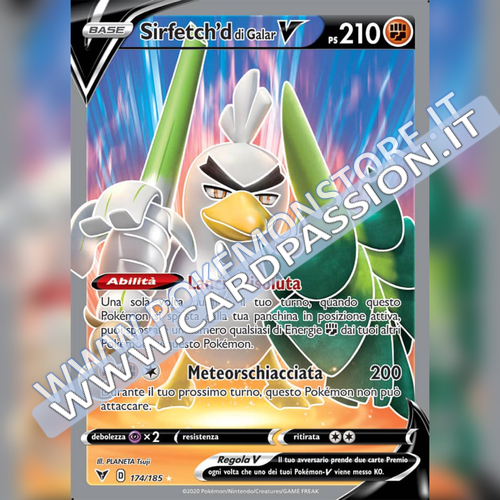 174/185 Sirfetch'd di Galar V (Full Art) | Voltaggio Sfolgorante - Card Passion