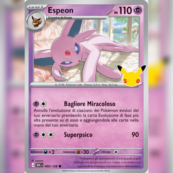 069/128 Espeon Holo | 30esimo Anniversario