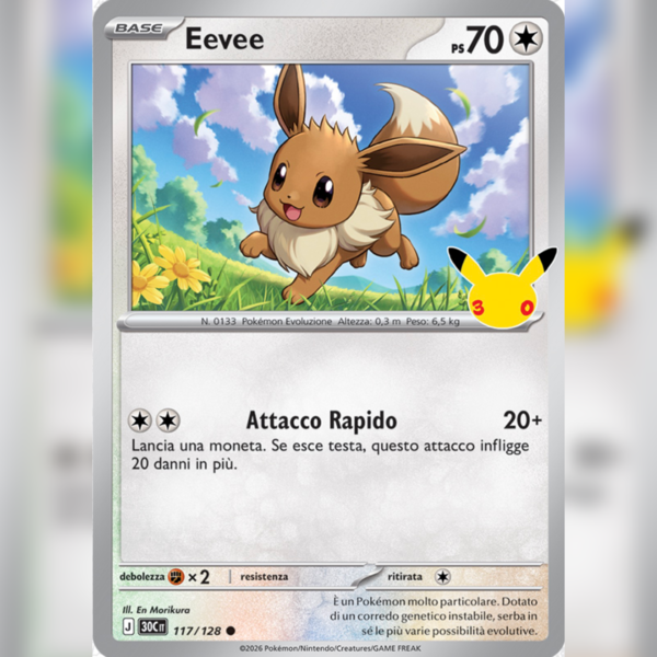 117/128 Eevee Holo | 30esimo Anniversario