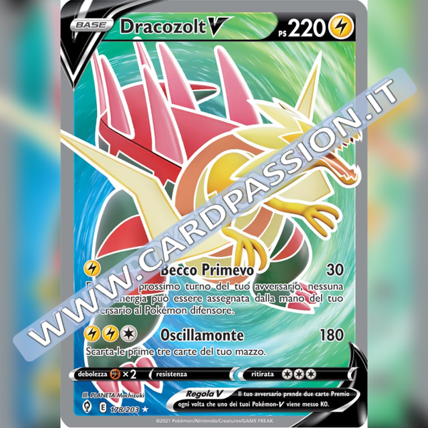 178/203 Dracozolt V (Full Art) | Evoluzioni Eteree - Card Passion