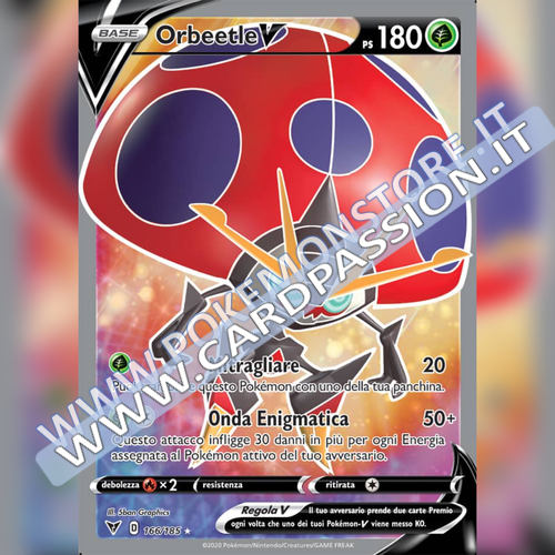 166/185 Orbeetle V Full Art | Voltaggio Sfolgorante - Card Passion