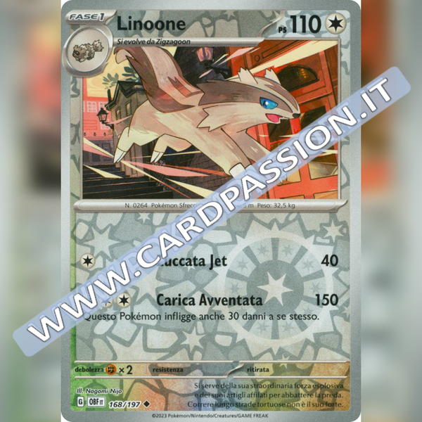 168/197 Linoone Reverse | Ossidiana Infuocata